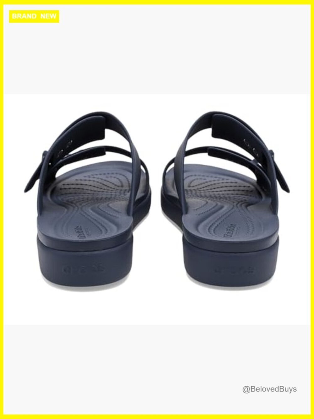 Women's Brooklyn Buckle Low Slide Sandals, Slip-On, TPU Upper, Rubber Sole - Picture 7 of 7